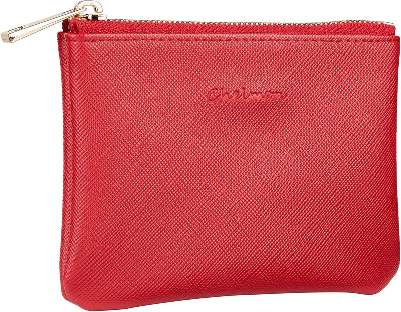 Chelmon Vegan Leather Coin Purse Pouch Change Purse With Zipper For Men Women - Image 1